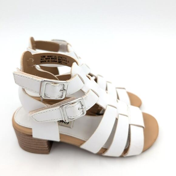 Rachel Shoes Lil Jenette Ankle Strap Block Heel Sandals White Size US10M EU27 - Picture 3 of 12